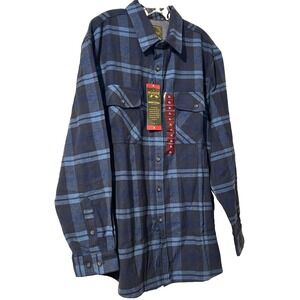 Anchorage Brawny Flannel Shirt Men's XL Bluestone Heavyweight Material